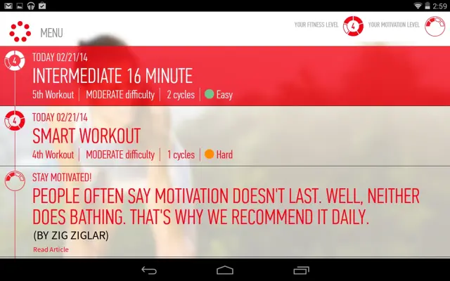 7M Workout android App screenshot 1